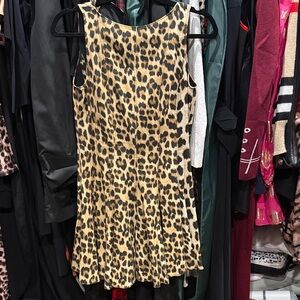 Zara leopard flare mini dress size small